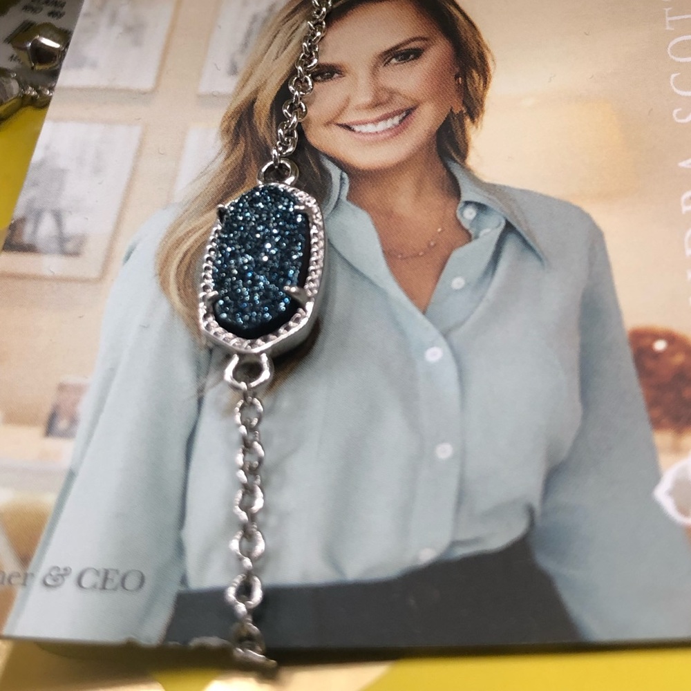 Kendra Scott Blue Drusy Elaina Bracelet